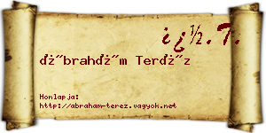 Ábrahám Teréz névjegykártya
