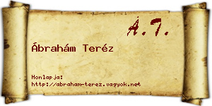 Ábrahám Teréz névjegykártya