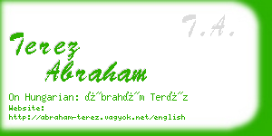 terez abraham business card